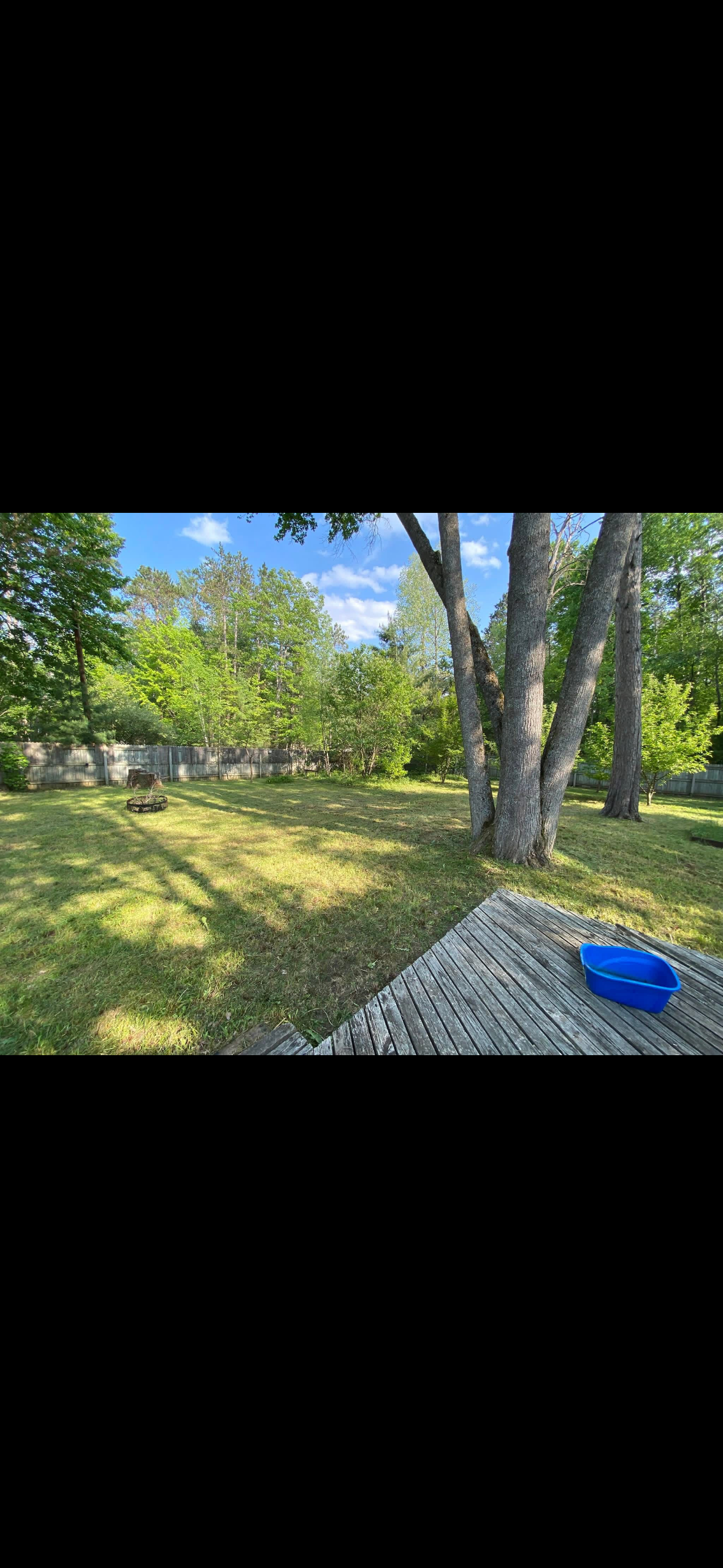 Backyard mow with deck
