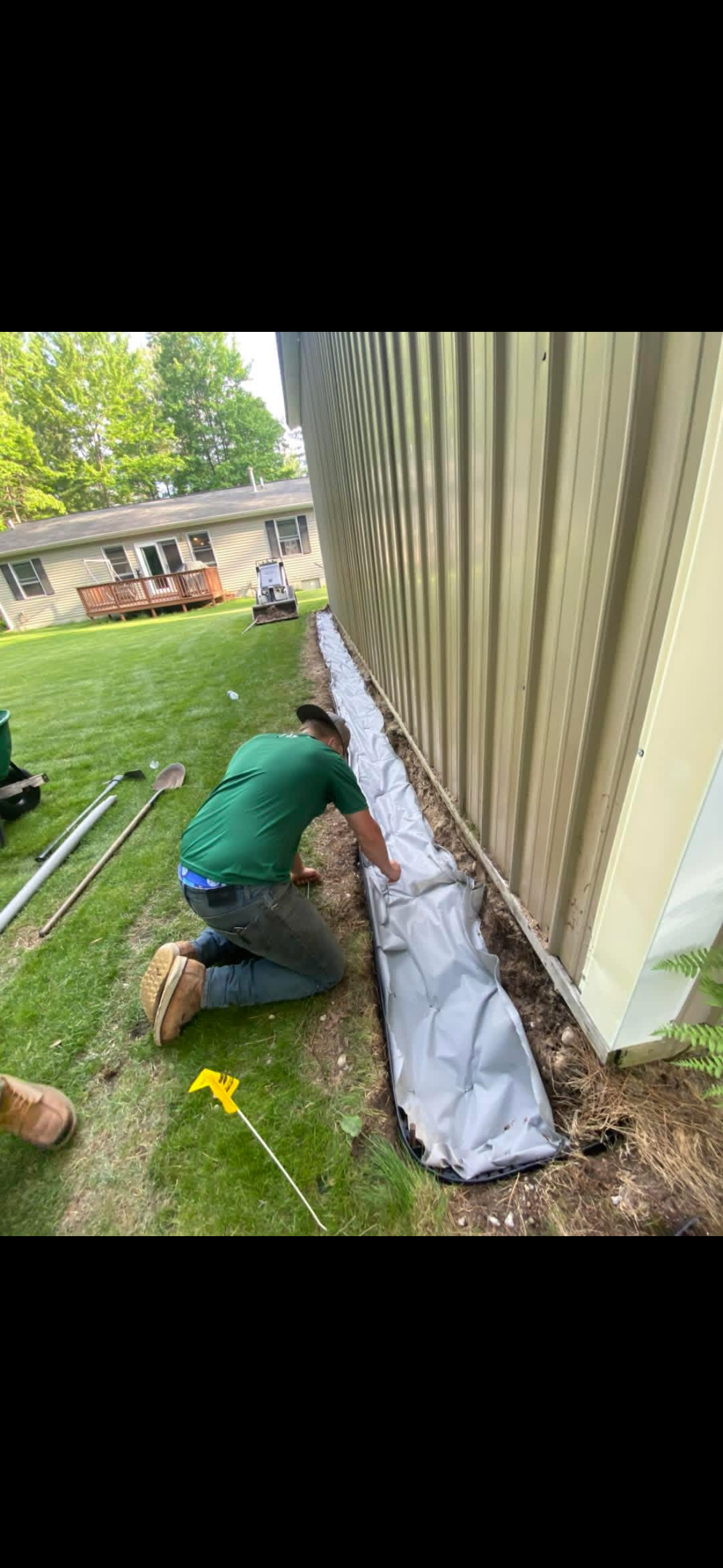 Landscaping bed install